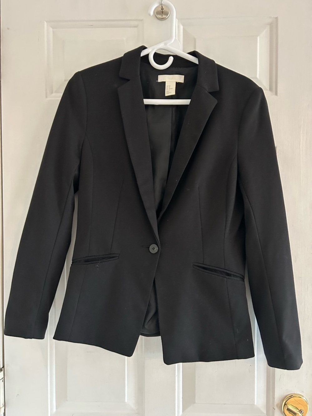 H&M Black Tailored Single-Button Blazer